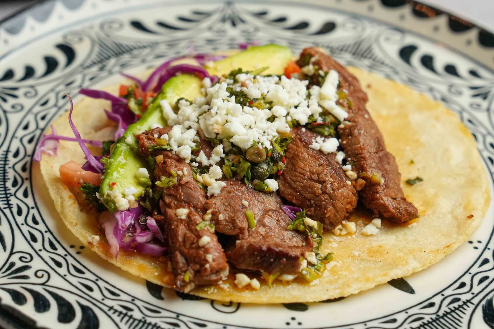 Rib eye with chimichurri at Fuego Social Tacos and Tequila in Jacksonville Beach